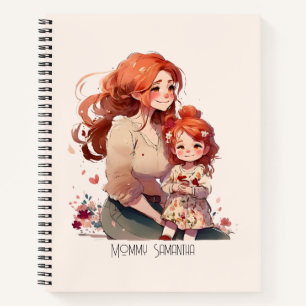 Adorable Mama und Tochterbank (13) Notizbuch