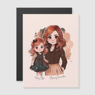 Adorable Mama und Tochterbank (2) Magnetkarte