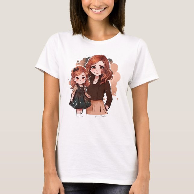 Adorable Mama und Tochterbank (2) T-Shirt (Vorderseite)