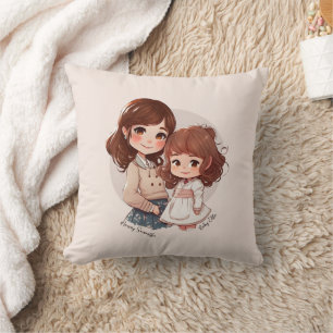 Adorable Mama und Tochterbank (4) Kissen