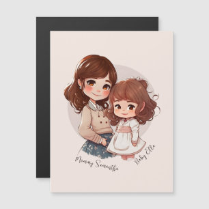 Adorable Mama und Tochterbank (4) Magnetkarte