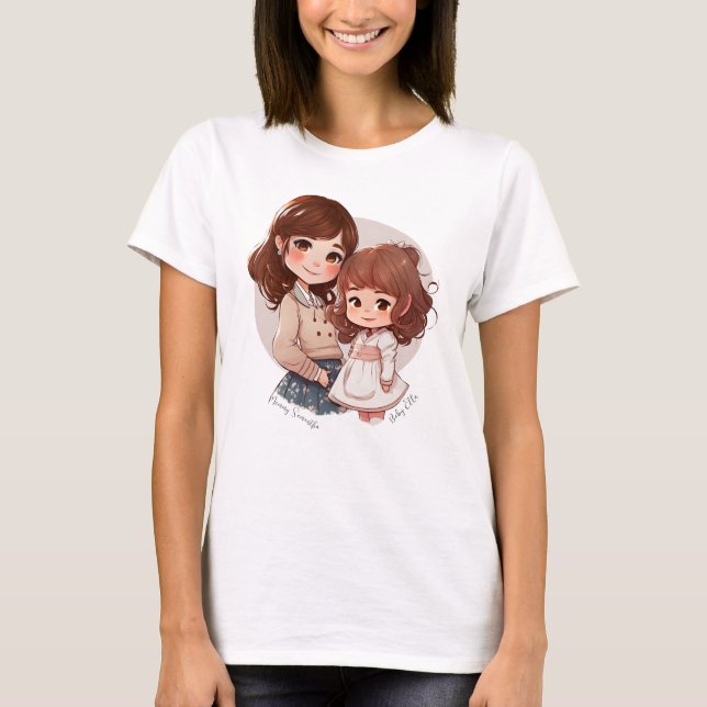 Adorable Mama und Tochterbank (4) T-Shirt (Vorderseite)