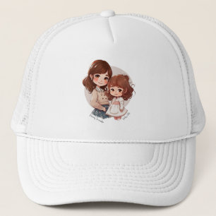 Adorable Mama und Tochterbank (4) Truckerkappe