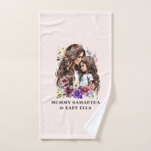 Adorable Mama und Tochterbank (7) Badhandtuch Set
