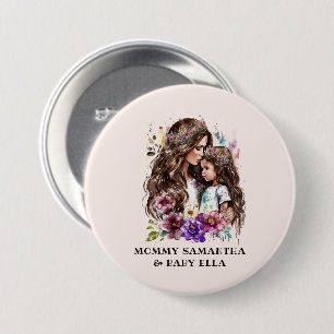 Adorable Mama und Tochterbank (7) Button