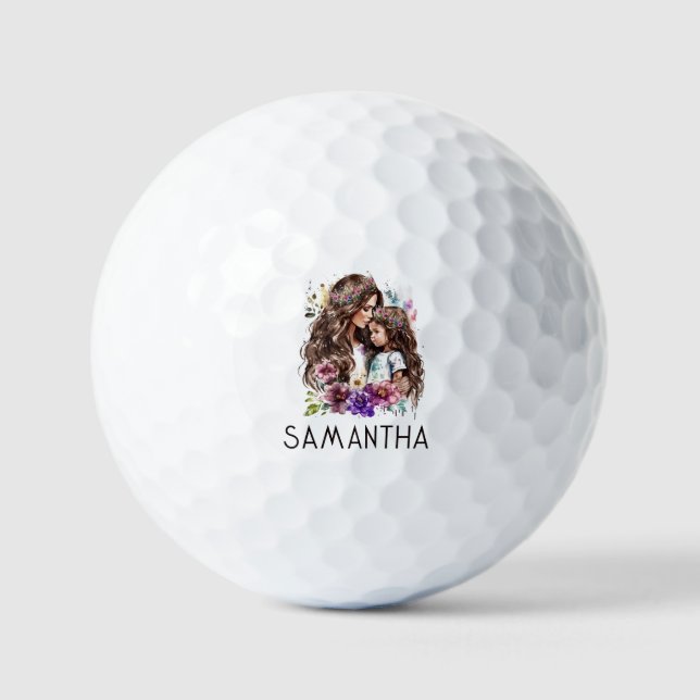 Adorable Mama und Tochterbank (7) Golfball (Vorderseite)