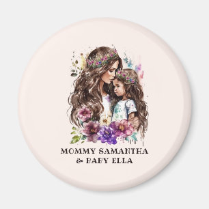 Adorable Mama und Tochterbank (7) Magnet