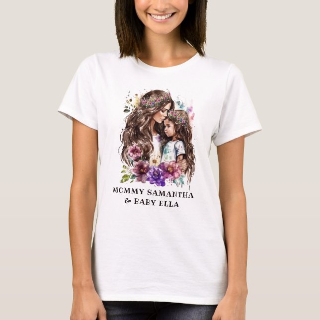 Adorable Mama und Tochterbank (7) T-Shirt (Vorderseite)