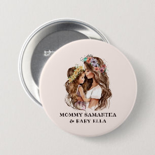 Adorable Mama und Tochterbank (9) Button