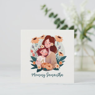Adorable Mama und Tochterbank - Blumenrahmen (3)