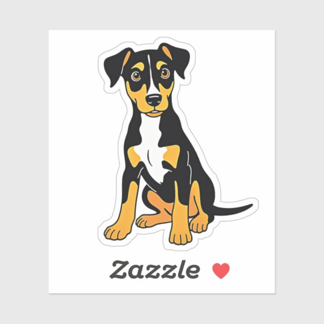 Adorable Manchester Terrier, Cubism Charm, Small Aufkleber (Blatt)