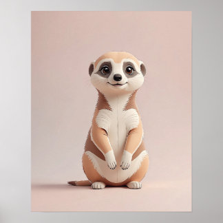 Adorable Meerkat - Niedlich Safari Kinderzimmer Ma Poster