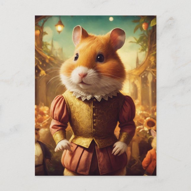Adorable Midsommer Hamster Schauspieler Postkarte (Vorderseite)