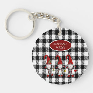 Adorable Mignonne Gnomes Buffalo Plaid