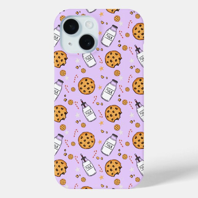 Adorable Milk and Cookies Pattern Phone Case Gift (Rückseite)