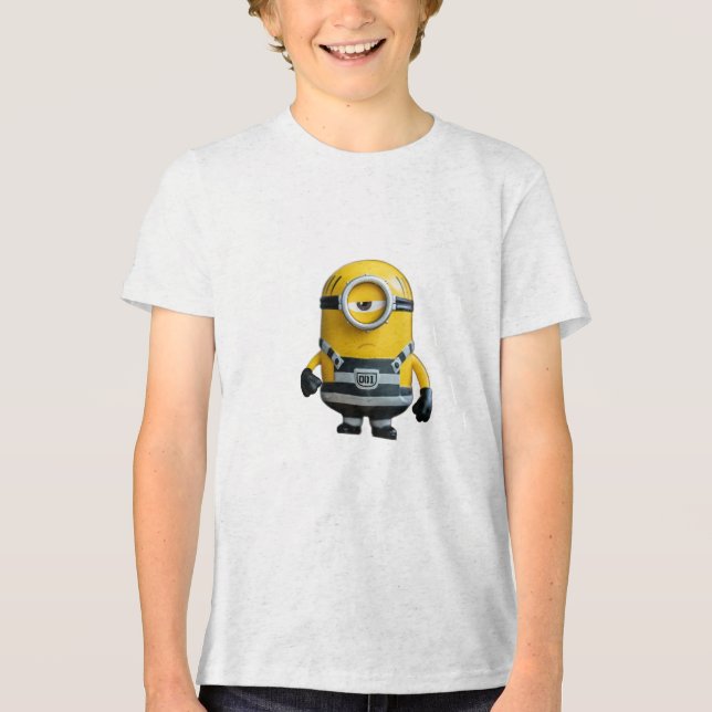 Adorable Minion Inspiriert Charakter - Spaß & Spie Tri-Blend Shirt (Vorderseite)