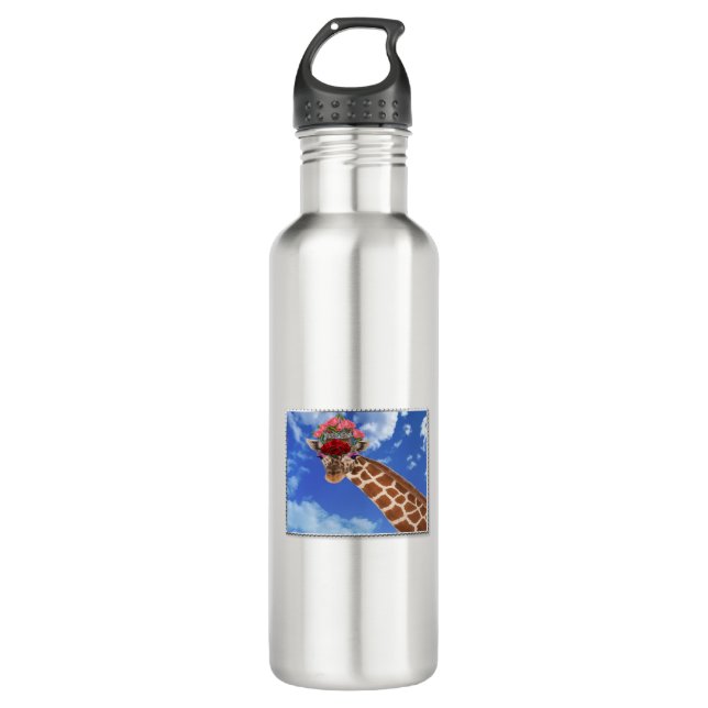 Adorable "Missy Giraffe" Edelstahlflasche (Vorderseite)