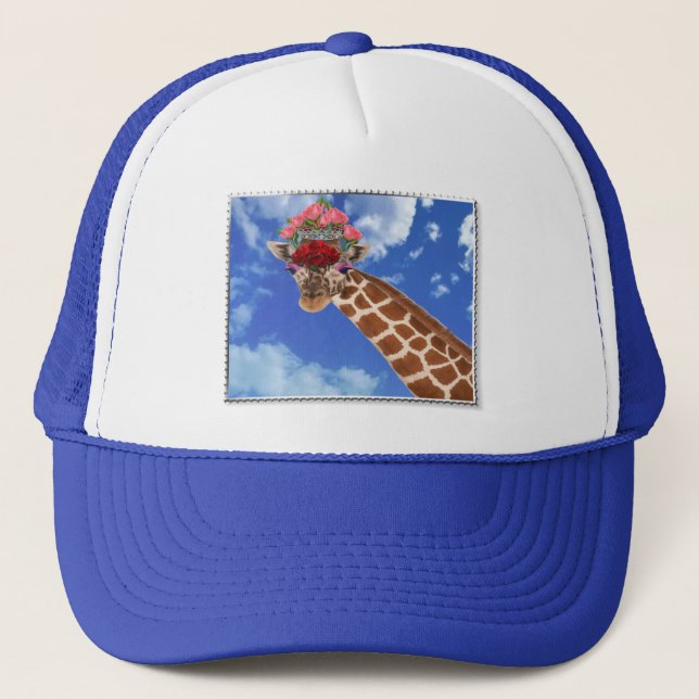 Adorable "Missy Giraffe" Truckerkappe (Vorderseite)