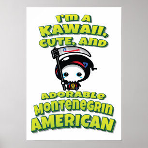 Adorable montenegrinische Grimsche Sensenmann Poster