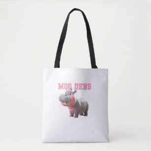 Adorable MOO DENG Baby Hippo Girls Kindergarten Vi Tasche
