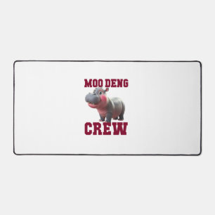Adorable MOO DENG CREW Baby Hippo Squad Lunch Lady Schreibtischunterlage