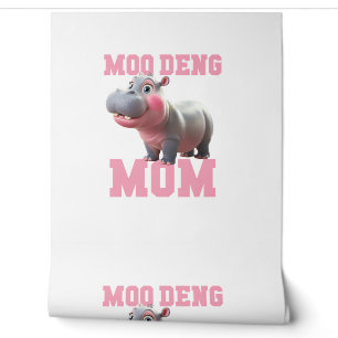 Adorable MOO DENG MAMA Baby Hippo Mama Niedlicher Tapete