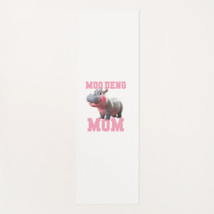 Adorable MOO DENG MAMA Baby Hippo Mama Niedlicher Yogamatte