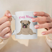 Adorable Mops Illustration Custom Foto "Mops Mama"