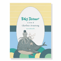Adorable Nautical Whale Tintenfisch Yellow Baby Du