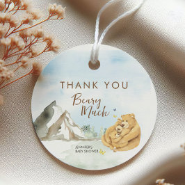 Adorable Neutral Bear Beary Much Baby Geschenkanhänger