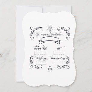 Adorable Neutral Teddy Bear Baby Ankündigung