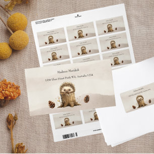 Adorable Niedlich Baby Igel Babydusche Adressaufkleber