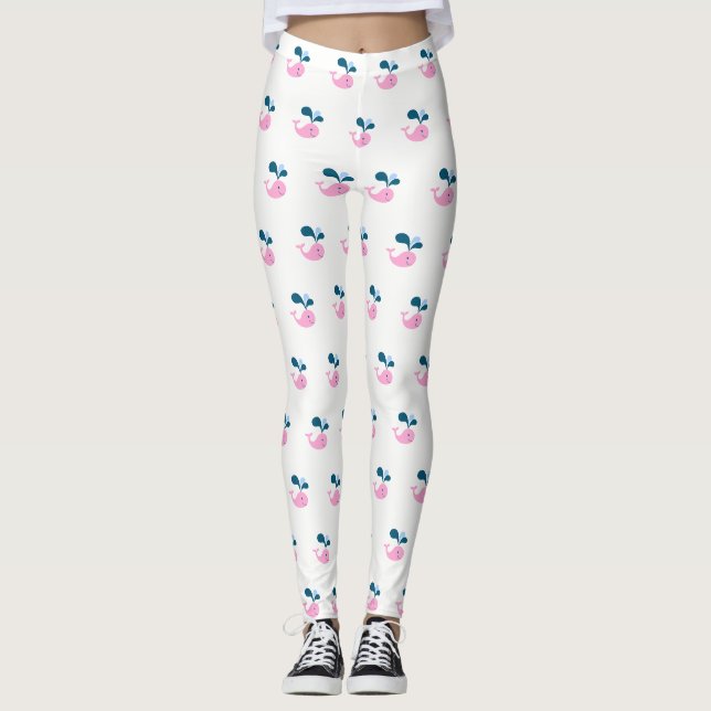 Adorable Niedlich Baby Whale Leggings (Vorderseite)
