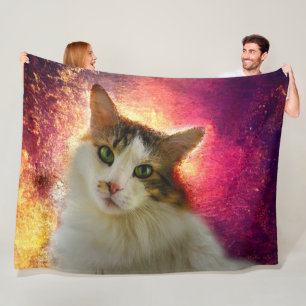 Adorable Niedlich Calico Cat Fleecedecke