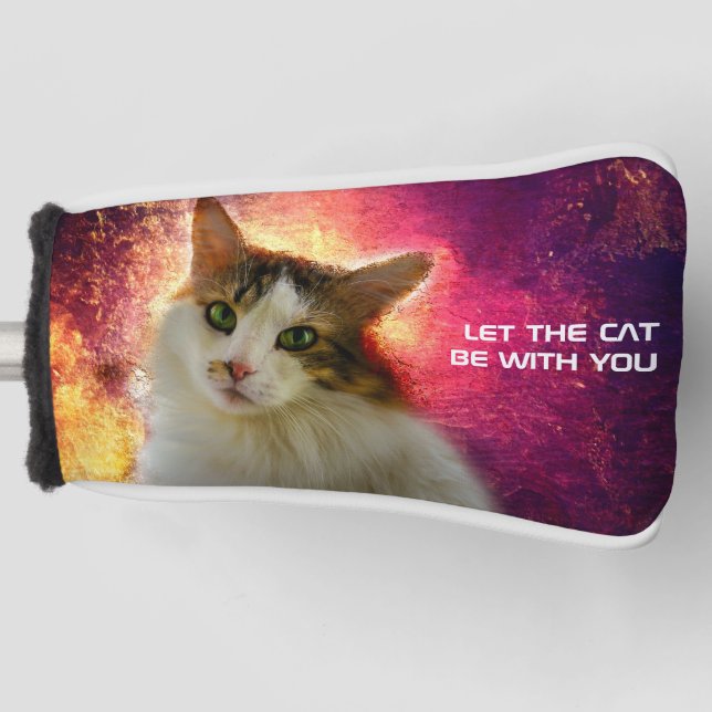 Adorable Niedlich Calico Cat Golf Headcover (Vorderseite)