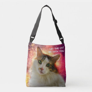 Adorable Niedlich Calico Cat Tragetaschen Mit Langen Trägern