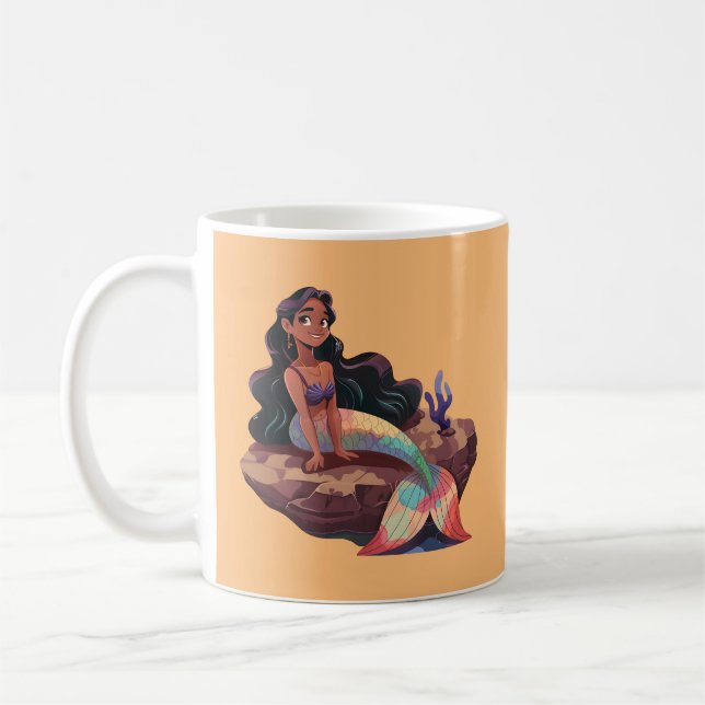 Adorable Niedlich Elegante Meerjungfrau Kaffeetasse (Links)