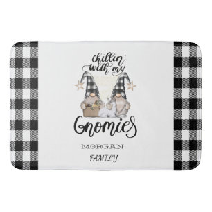 Adorable Niedlich Gnomes Black Buffalo Kariert Badematte