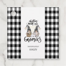 Adorable Niedlich Gnomes Black Buffalo Kariert