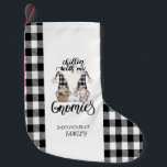 Adorable Niedlich Gnomes Black Buffalo Kariert Kleiner Weihnachtsstrumpf<br><div class="desc">Adorable niedliche Gnome auf schwarzem Büffel kariertem Hintergrund.</div>