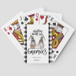 Adorable Niedlich Gnomes Black Buffalo Kariert Spielkarten
