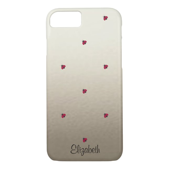 Adorable Niedlich,Ladybugs,leuchtend Personalisier Case-Mate iPhone Hülle (Rückseite)