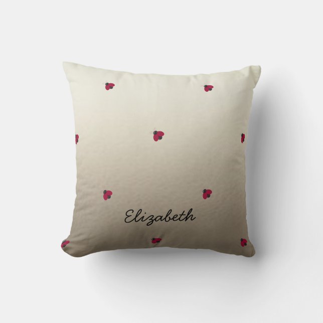 Adorable Niedlich,Ladybugs,leuchtend Personalisier Kissen (Vorderseite)