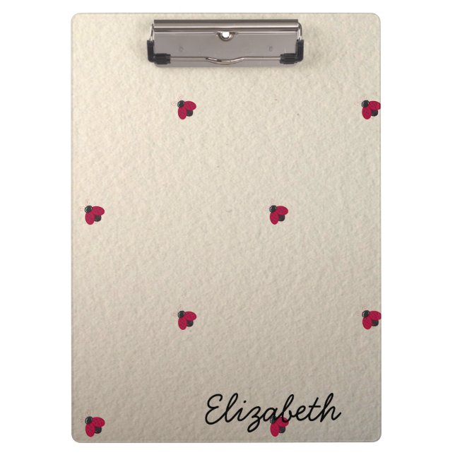 Adorable Niedlich,Ladybugs,leuchtend Personalisier Klemmbrett (Vorderseite)