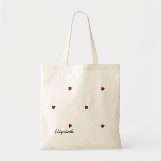 Adorable Niedlich,Ladybugs,leuchtend Personalisier Tragetasche (Vorne)