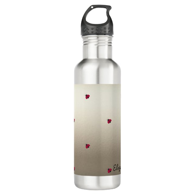 Adorable Niedlich,Ladybugs,leuchtend Personalisier Trinkflasche (Vorderseite)