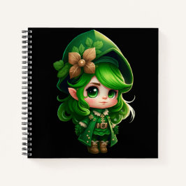 ADORABLE NIEDLICH SMILIING IRISH LEPRECHAUN MIRL NOTIZBUCH