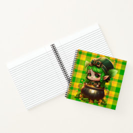 ADORABLE NIEDLICH SMILIING IRISH LEPRECHAUN MIRL NOTIZBUCH