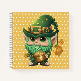 ADORABLE NIEDLICH SMILIING IRISH LEPRECHAUN NOTIZBUCH