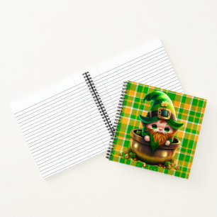 ADORABLE NIEDLICH SMILIING IRISH LEPRECHAUN NOTIZBUCH